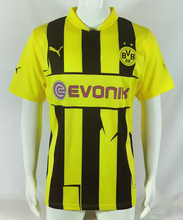 2012-2013 Season Dortmund Home Yellow Color Football Retro Jersey