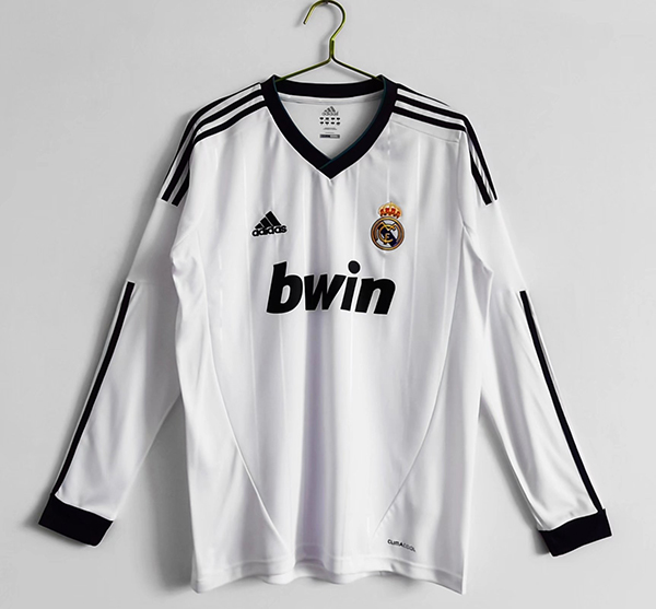 2012-2013 Season Real Madrid Home White Color Long Sleeve Soccer Jersey