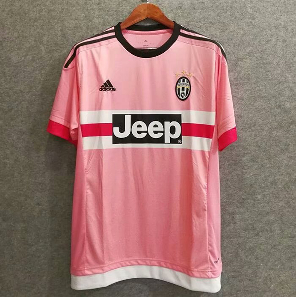 2015-2016 Season Juventus Away Pink Color Football Shirt