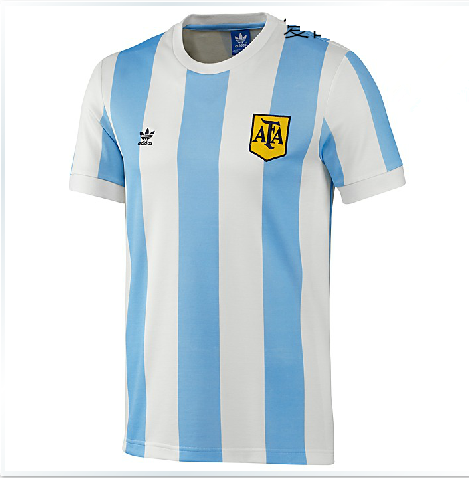 1978 World Cup Argentina Home Blue-White Football Retro Jersey