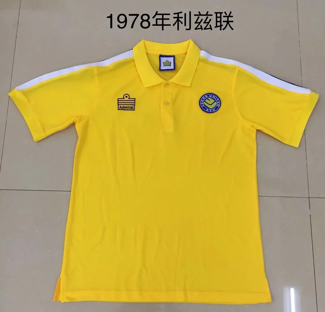 1978 Season Leeds United Away Yellow Color Football Shirt Top Thailand Quality Leeds Retro Jersey