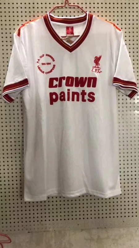 1985-1986 Season Liverpool Third White Color Football Retro Jersey