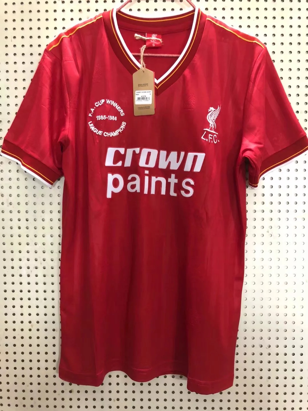 1985-1986 Season Liverpool Home Red Color Football Shirt