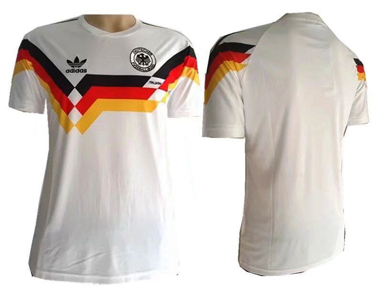 1990 World Cup Germany Home White Color Football Retro Jersey