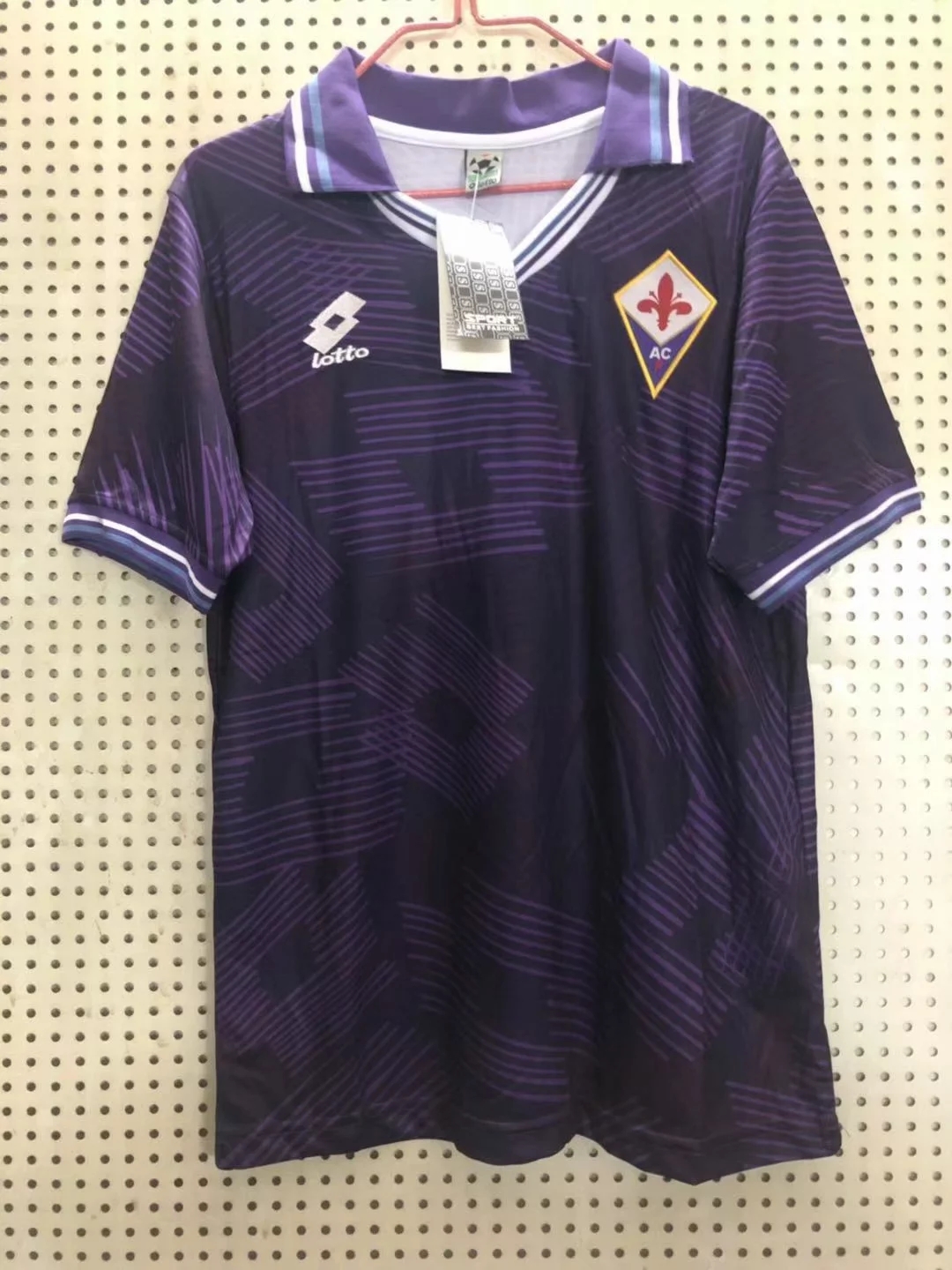 1992 Season Fiorentina Home Purple Color Football Shirt Top Thailand Quality Fiorentina Retro Jersey