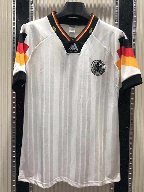 1992 Season Germany Home White Color Football Retro Jersey