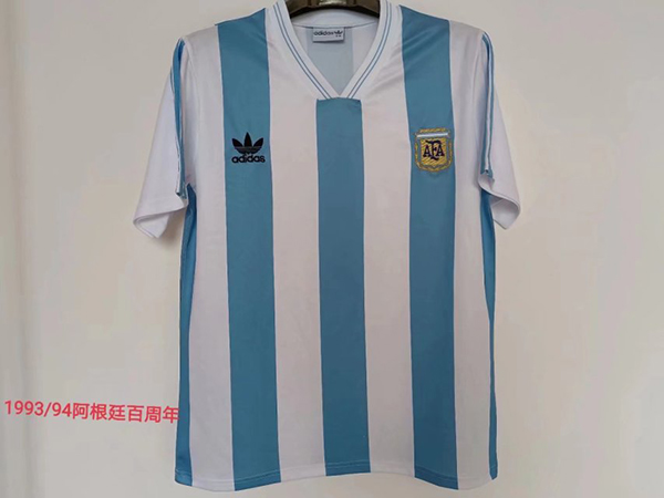 1993-1994 Argentina Home Blue-White Football Retro Jersey