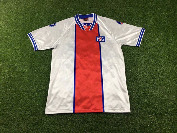 1994-1995 Season Paris Saint Germain Away White Color Football Retro Jersey