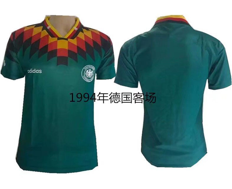 1994 World Cup Germany Away Green Color Football Retro Jersey