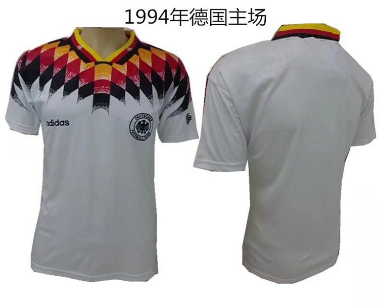 1994 World Cup Germany Home White Color Football Retro Jersey