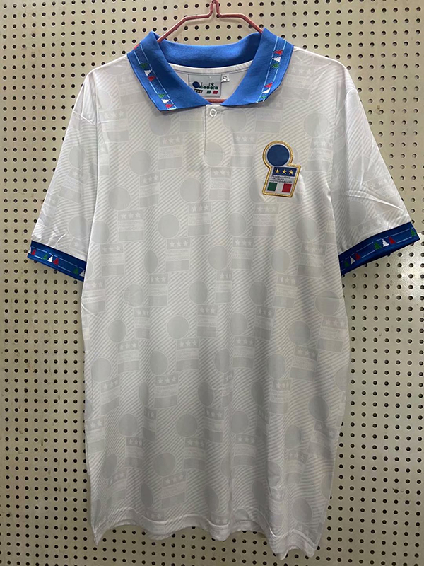 1994 World Cup Italy Away White Color Football Shirt Top Thailand Quality Italy Retro Jersey