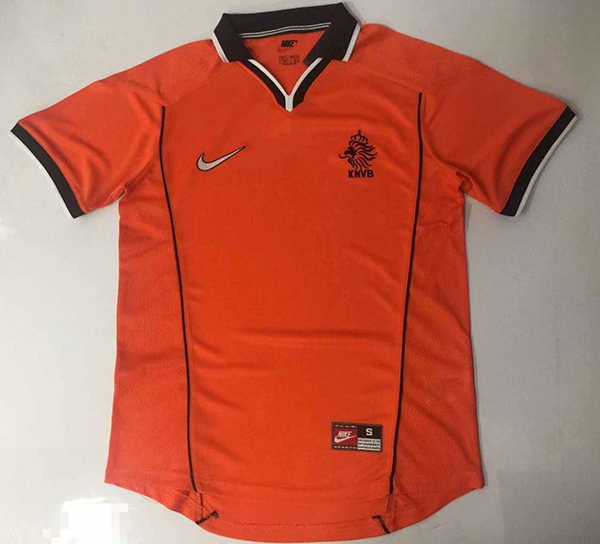 1998 Season Netherlands Home Orange Color Football Shirt Top Thailand Quality Holland Retro Jersey