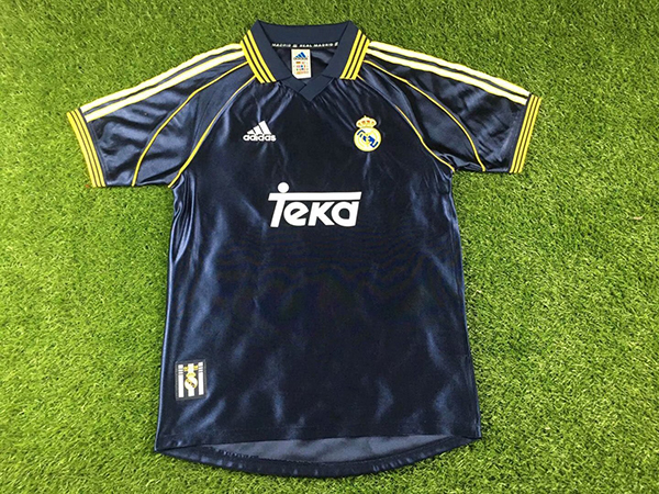 1999-2000 Season Real Madrid Away Black Color Football Shirt Top Thailand Quality Real Madrid Retro Jersey