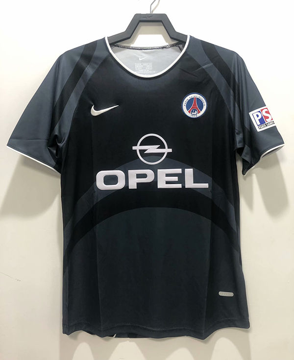 2001 Season Paris Saint Germain Third Black Color Football Retro Jersey