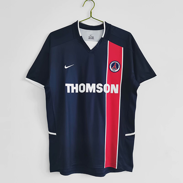 2002-2003 Season Paris Saint Germain Home Blue Color Football Retro Jersey