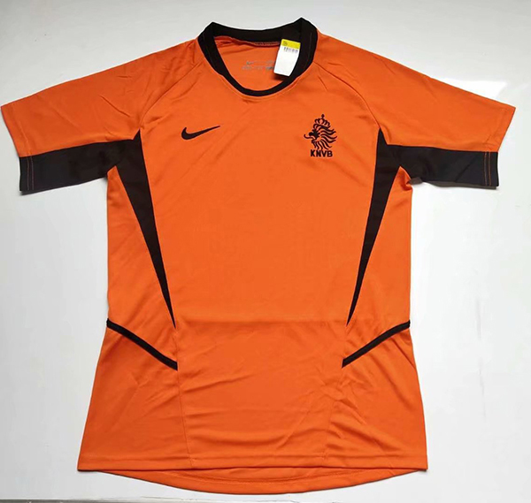 2002 Season Netherlands Home Orange Color Football Shirt Top Thailand Quality Holland Retro Jersey