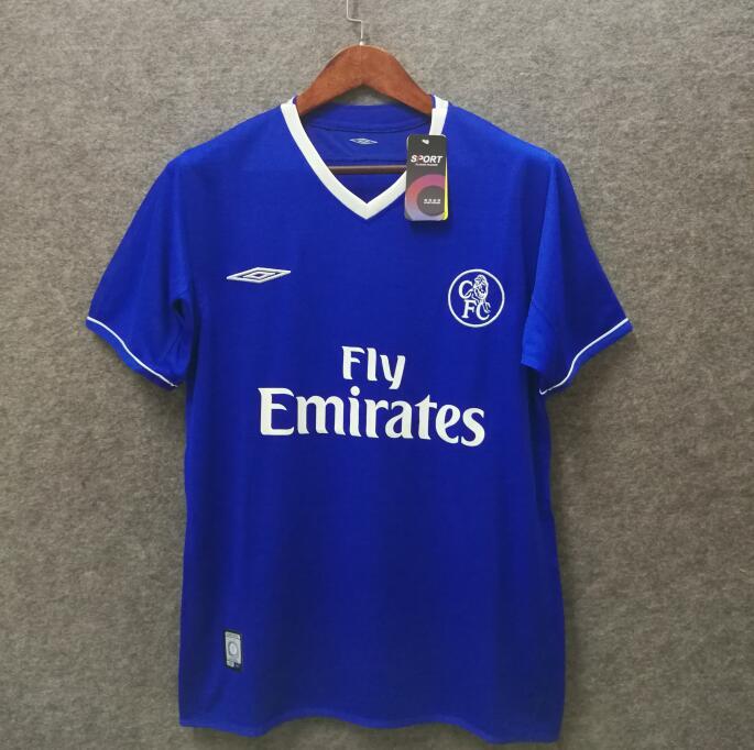 2003-2004 Season Chelsea Home Blue Color Football Shirt Top Thailand Quality Chelsea Retro Jersey