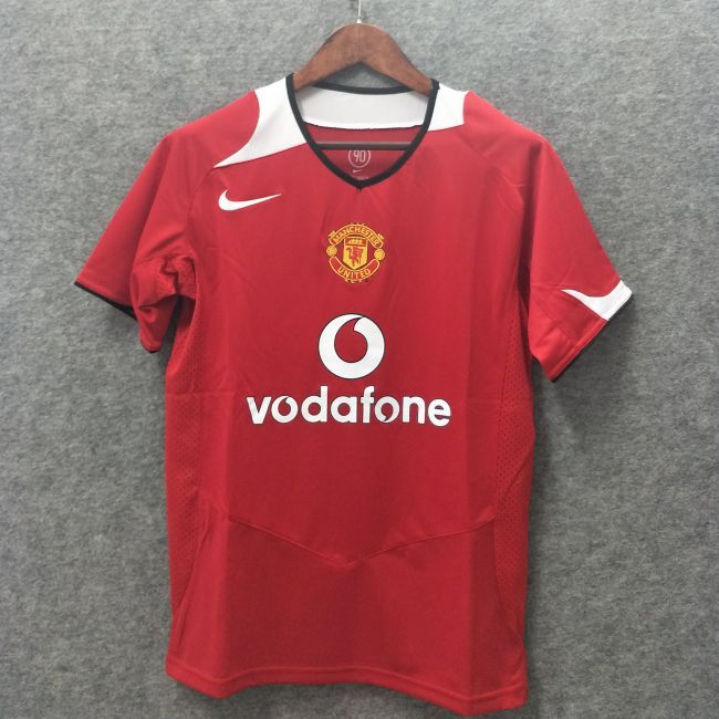 2004-2006 Season Manchester United Home Red Color Soccer Jersey Top Thailand Quality Man United Retro Jerseys