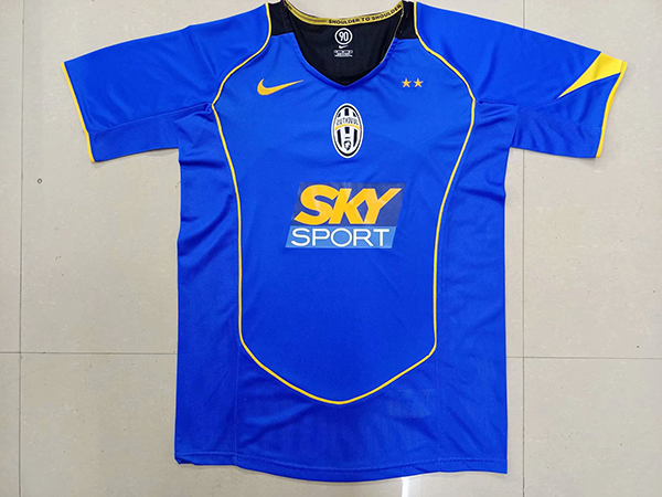 2004-2005 Season Juventus Third Blue Color Football Shirt