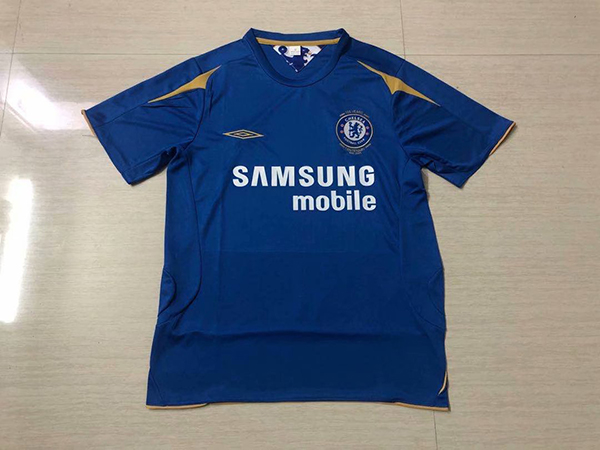 2005-2006 Season Chelsea Home Blue Color Football Shirt Chelsea 100th Anniversary Retro Jersey