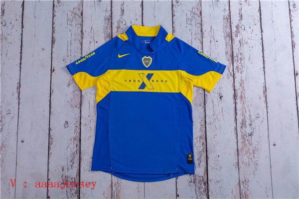 2005 Season Boca Juniors Home Blue Color Football Shirt Top Thailand Quality Boca Juniors Retro Jersey