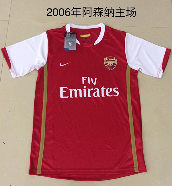 2006 Season Arsenal Home Red Color Soccer Retro Jersey