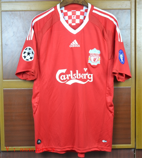 2009-2010 Season Liverpool Home Red Color Football Shirt