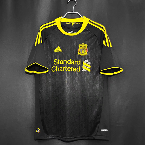 2010-2011 Season Liverpool Third Black Color Football Retro Jersey