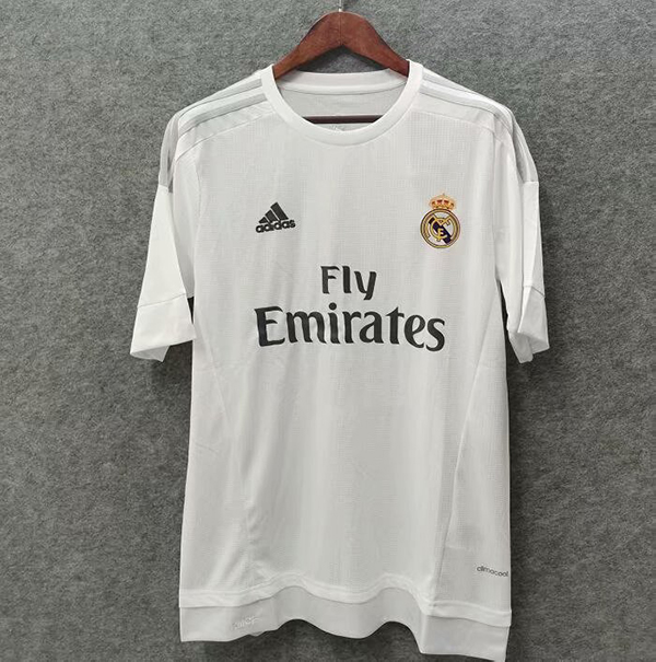 2015-2016 Season Real Madrid Home White Color Football Retro Jersey