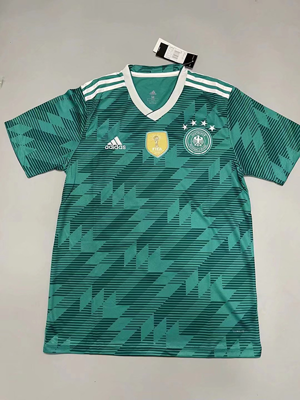 2018 World Cup Germany Away Green Color Football Retro Jersey