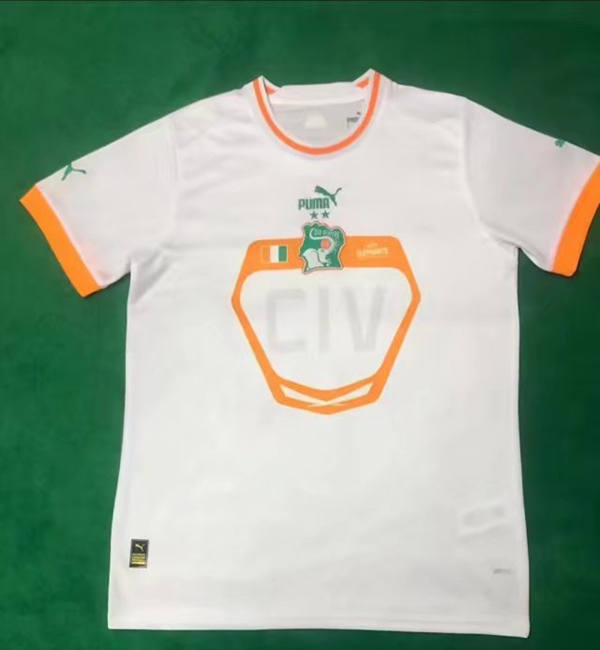 22-23 Season Ivory Coast Away White Color Soccer Jersey