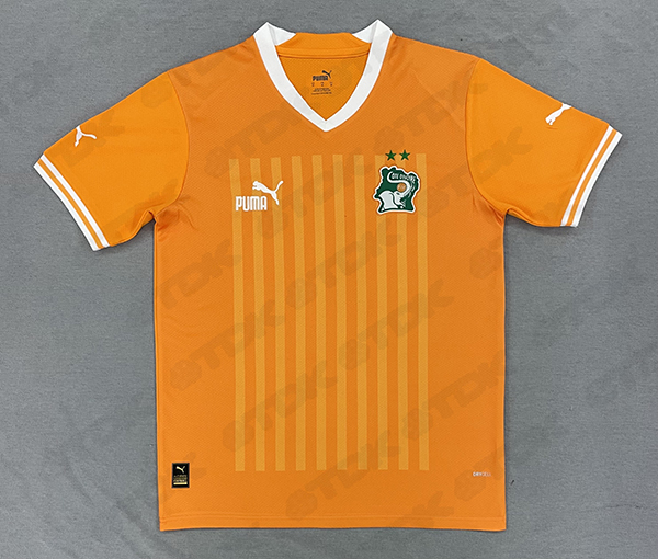 22-23 Season Ivory Coast Home Orange Color Football Jersey