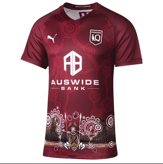 2022 Season Queensland Maroons A12 Red Color Training Rugby Jersey