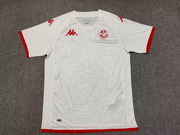 2022 World Cup Tunisia Away White Color Soccer Jersey