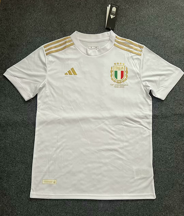 23-24 Season Italy 125th Anniversary White Color Football Training Shirt