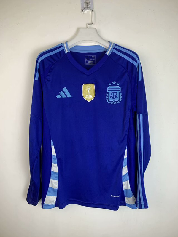 24-25 Season Argentina Away Blue Color Long Sleeve Football Jersey