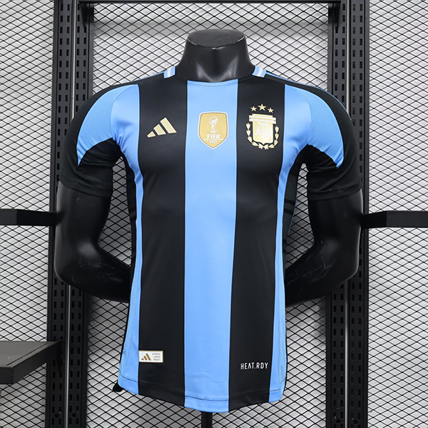 24-25 Season Argentina Blue-Black Color Pre-Match Football Training Shirt