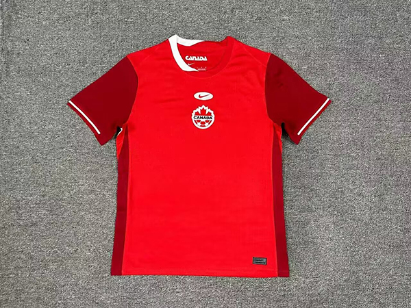 24-25 Season Canada Home Red Color Football Jersey