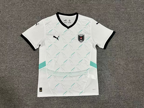 2024 Euro Cup Austria Away White Color Football Jersey