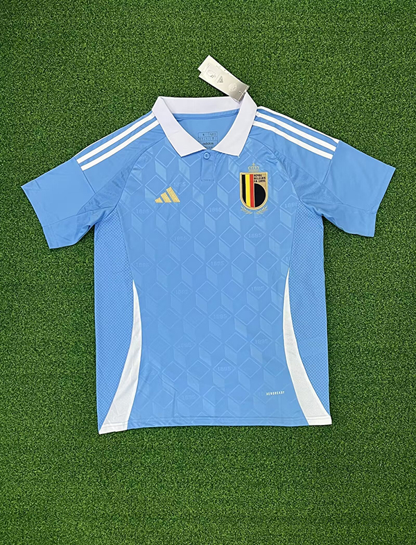 2024 Euro Cup Belgium Away Blue Color Soccer Jersey