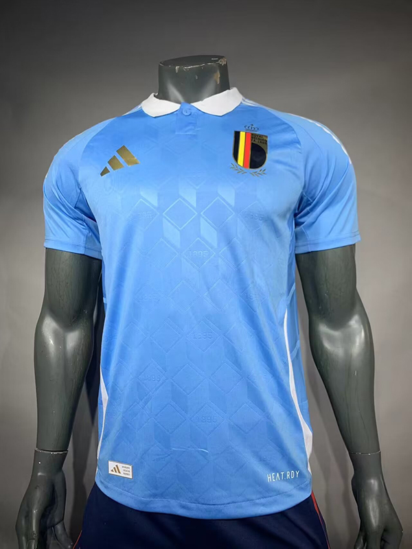 2024 Euro Cup Belgium Away Blue Color Football Jersey(Player Version)