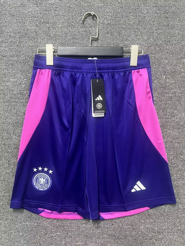 2024 Euro Cup Germany Away Pink-Blue Color Football Shorts Free Shipping