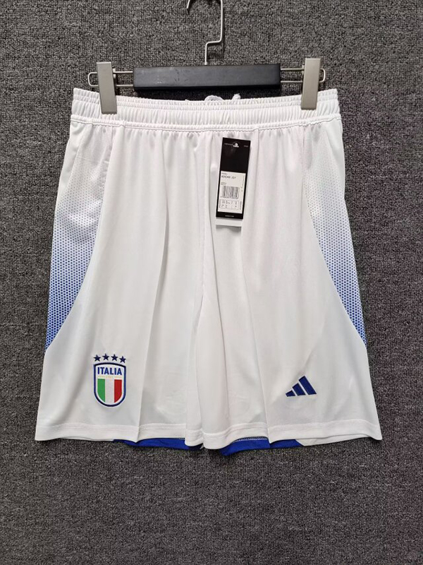 2024 Euro Cup Italy Home White Color Football Shorts