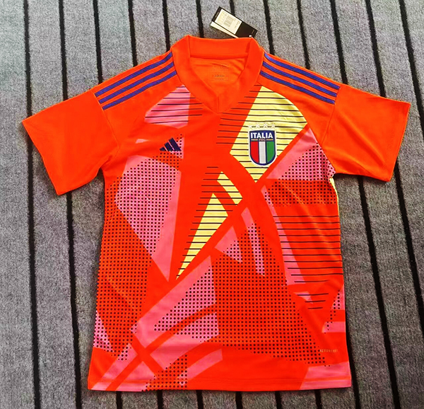 2024 Euro Cup Italy Goalkeeper Red Color Football Jersey