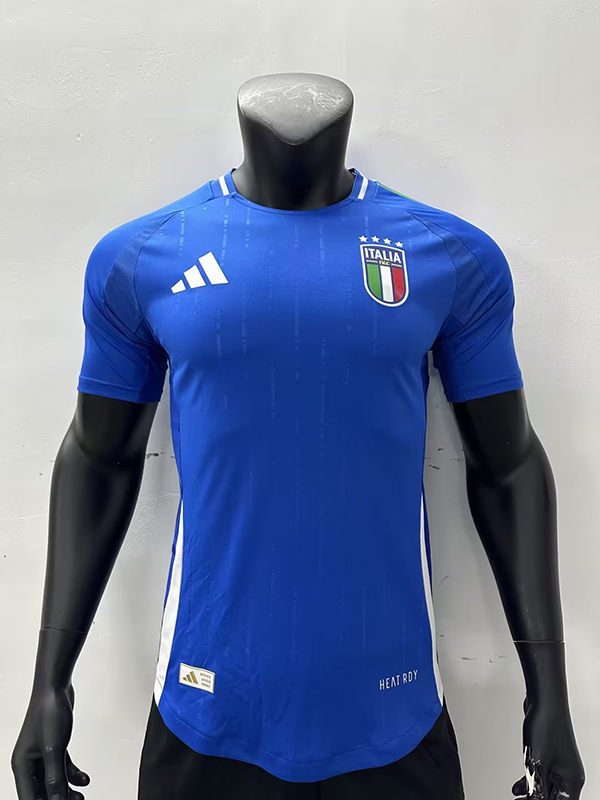 2024 Euro Cup Italy Home Blue Color Football Shirt(Player Version)