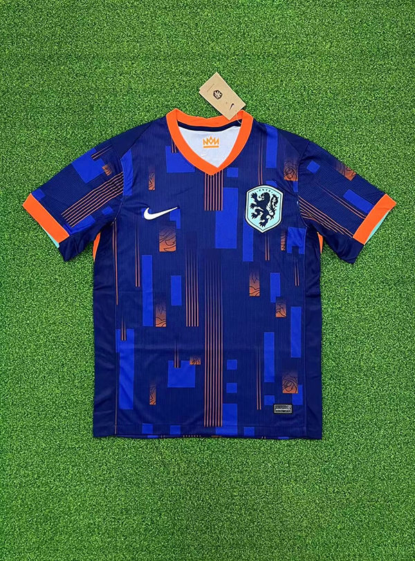 2024 Euro Cup Netherlands Away Blue Color Football Jersey