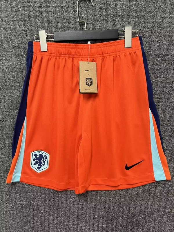 2024 Euro Cup Netherlands Home Orange Color Soccer Shorts