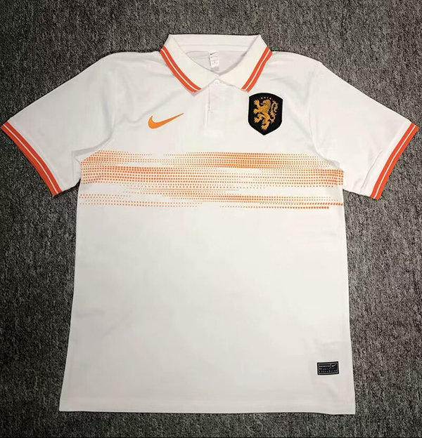 2024 Euro Cup Netherlands White Color Football Polo Shirt