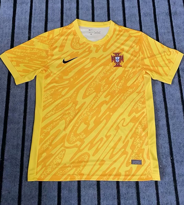 2024 Euro Cup Portugal Goalkeeper Yellow Color Football Shirt