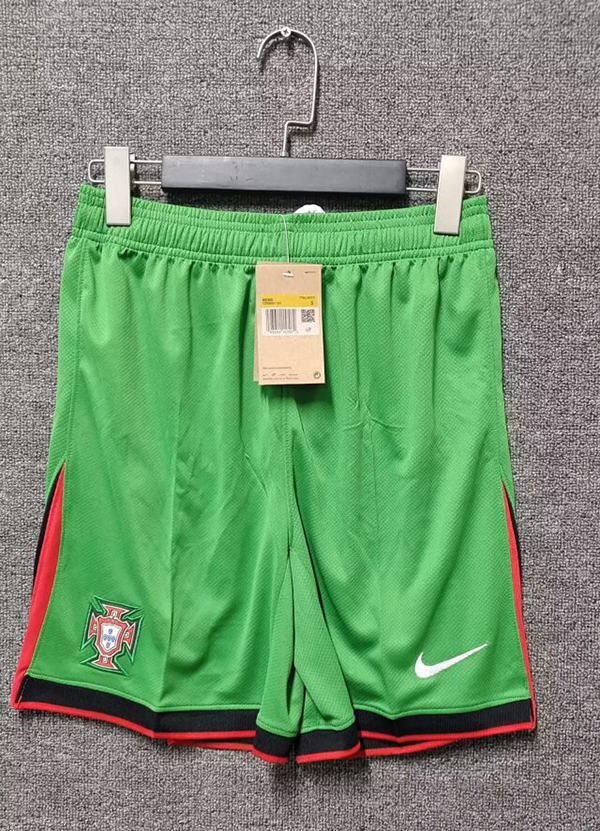 2024 Euro Cup Portugal Home Green Color Football Shorts